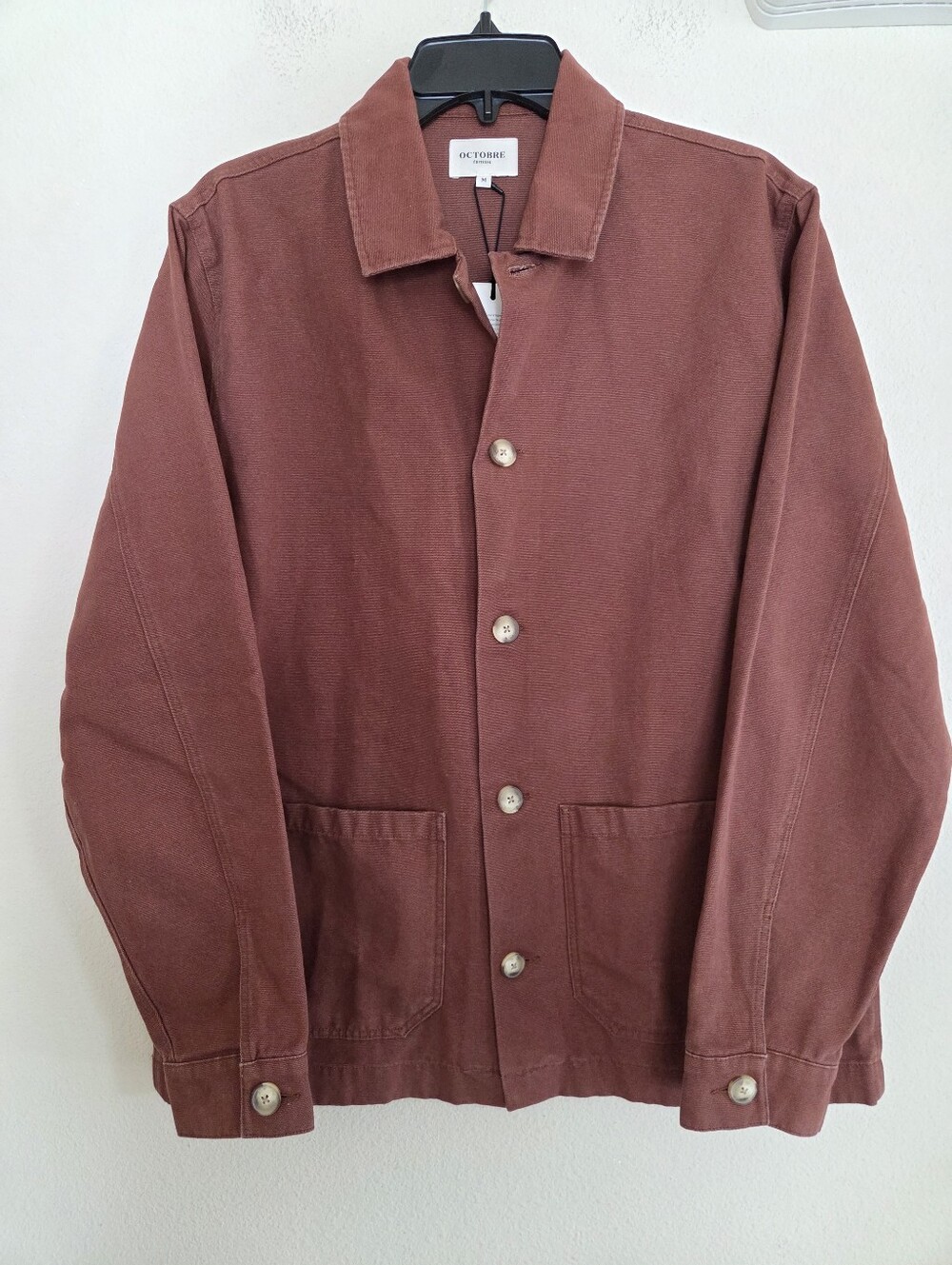 Octobre Editions Mens Tim Jacket Size Medium NWT Rust Organic